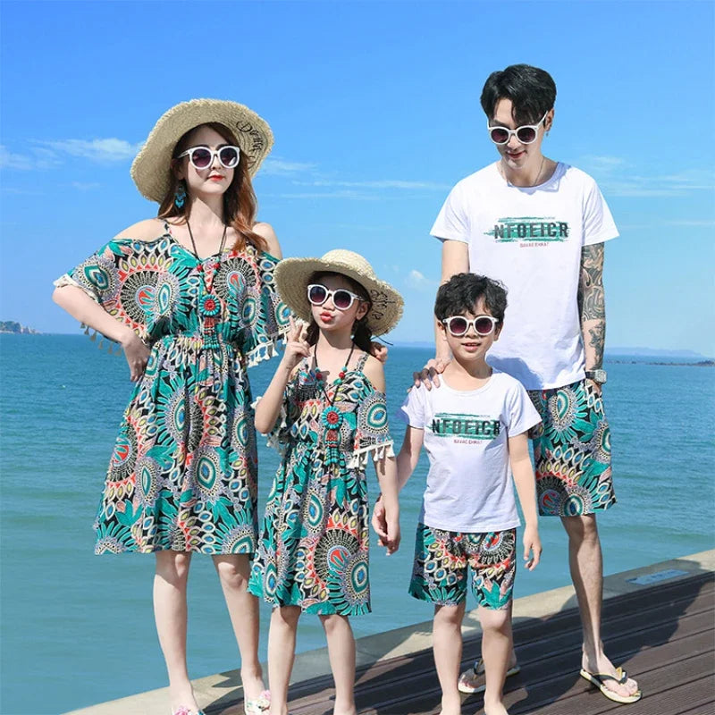 Family Matching Outfit - Beach Vibe Green