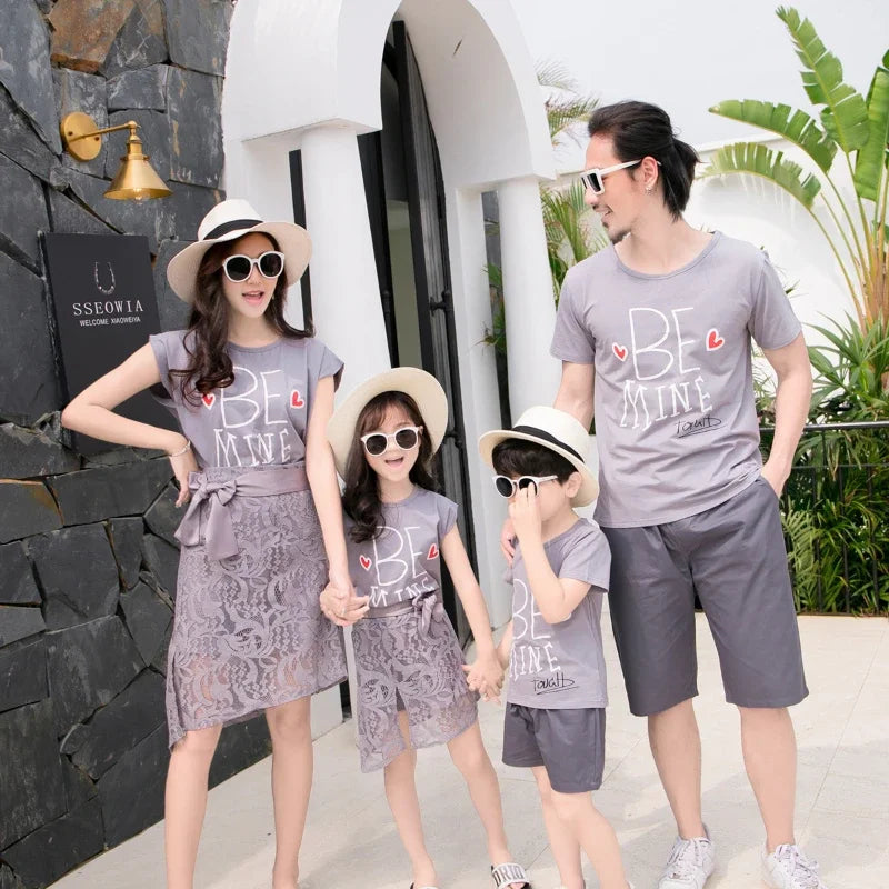 Family Matching Outfit - Grey Be Mine