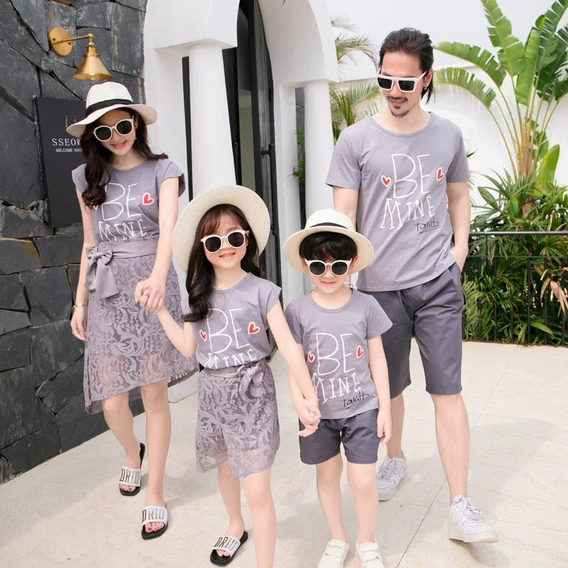 Family Matching Outfit - Grey Be Mine