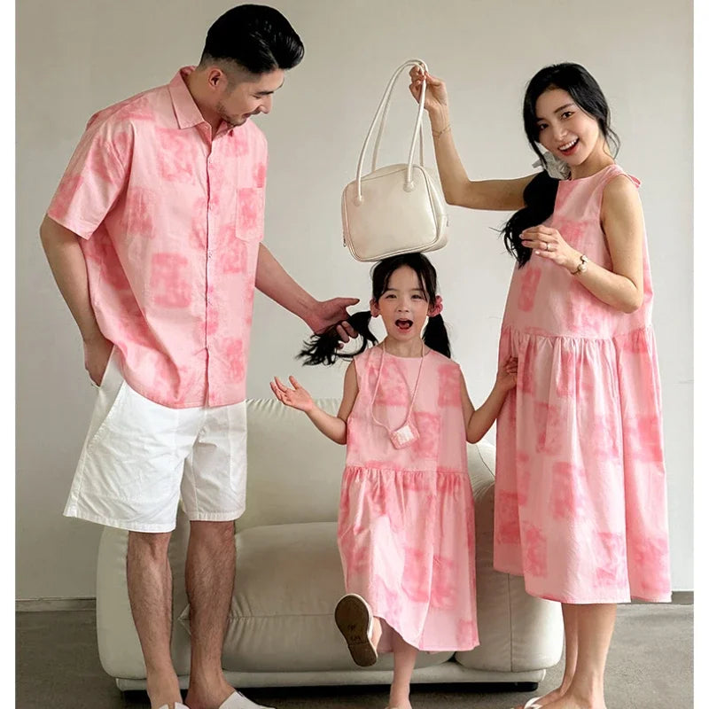 Family Matching Outfit - Floral Pink Sets