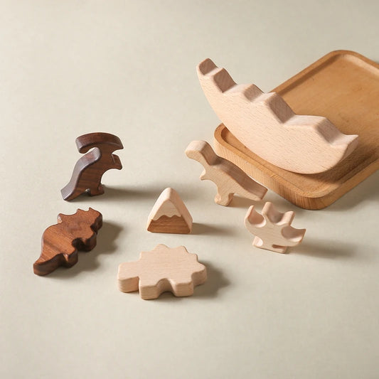 Montessori Toy - Wooden Balance Block Dinosaurs