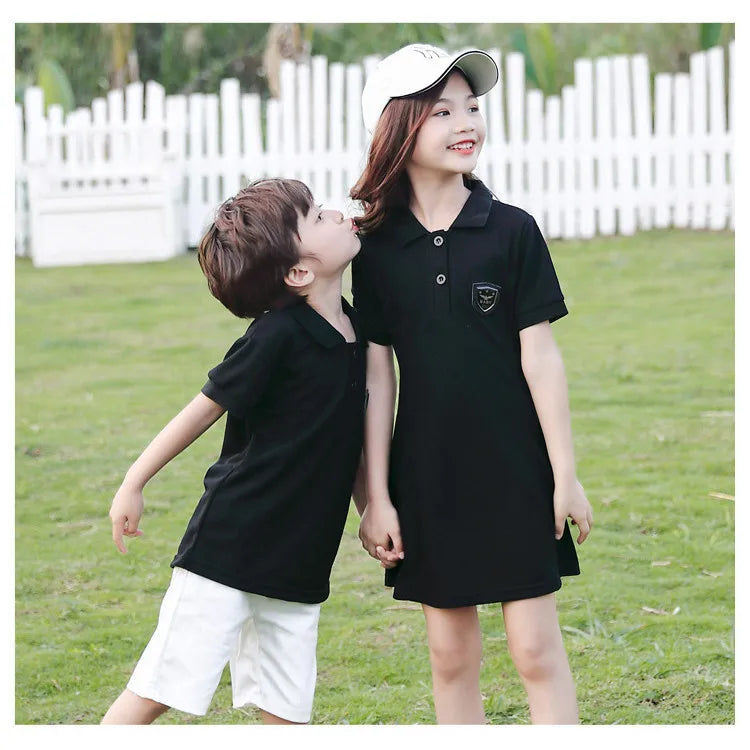 Family Matching Outfit - Black Polo